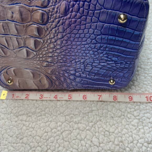 Brahmin Shira Bucket Bag Periwinkle Ombre Croc Embossed Leather - Picture 10 of 14
